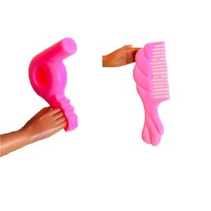 Vintage Barbie Fashion Avenue Doll Hair Dryer Comb 1990s Accessories Miniatures